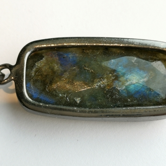 Labradorite pendant necklace in Sterling Silver 14k gold vermeil 🆕 - Picture 6 of 9